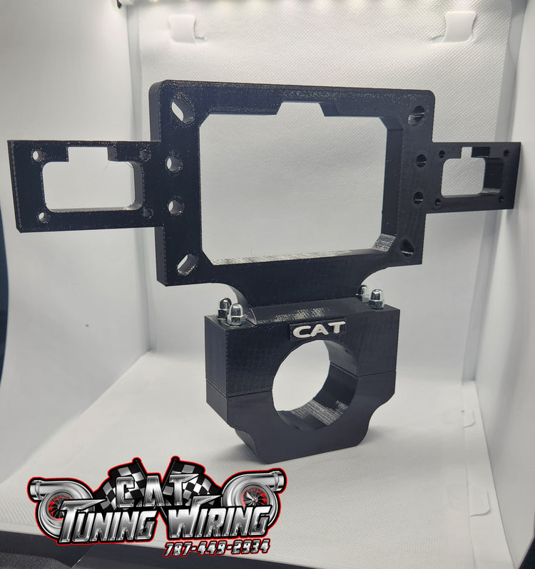 Fueltech and Dual Nano wideband steering wheel column mount