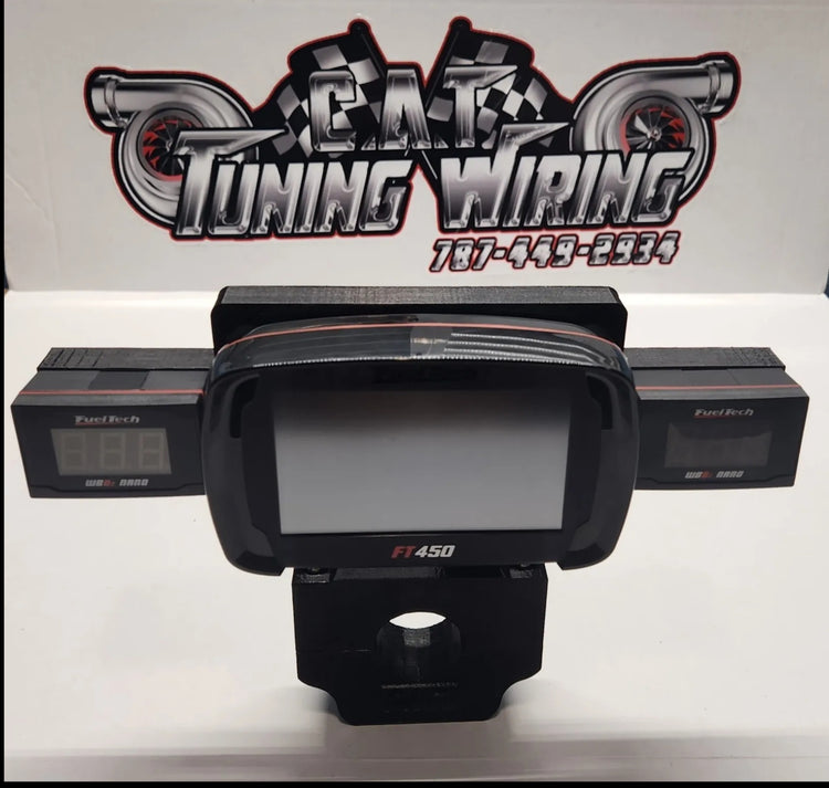 Fueltech and Dual Nano wideband steering wheel column mount